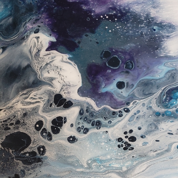 12"x24" Original Acrylic Pour Painting - Picture 3 of 3